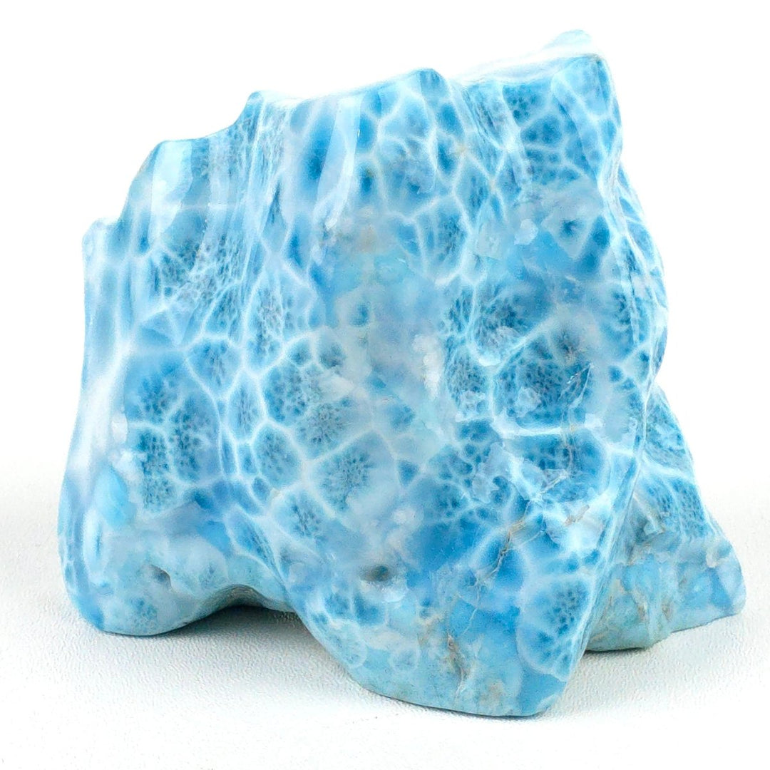 Larimar Freeform Sculpture, Rare Large 3.1 lb Blue Larimar Stone Specimen - Earth Perfection
