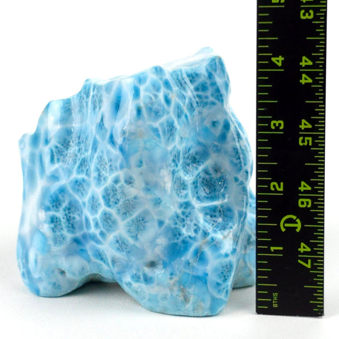 Larimar Freeform Sculpture, Rare Large 3.1 lb Blue Larimar Stone Specimen - Earth Perfection