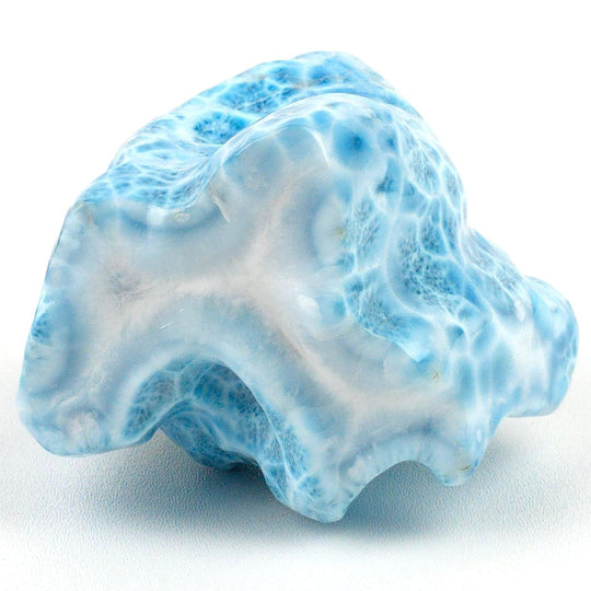 Larimar Freeform Sculpture, Rare Large 3.1 lb Blue Larimar Stone Specimen - Earth Perfection