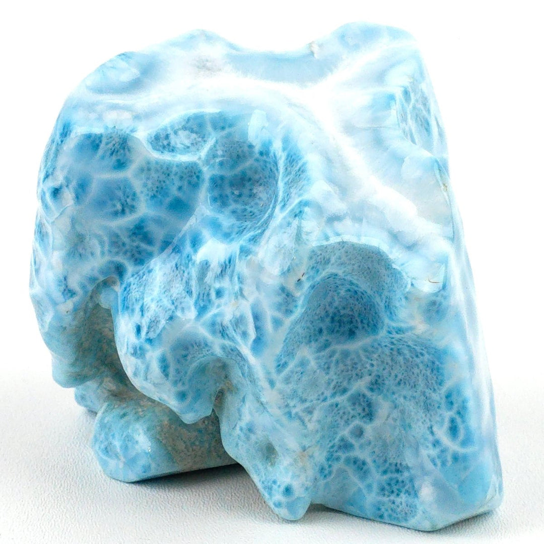 Larimar Freeform Sculpture, Rare Large 3.1 lb Blue Larimar Stone Specimen - Earth Perfection