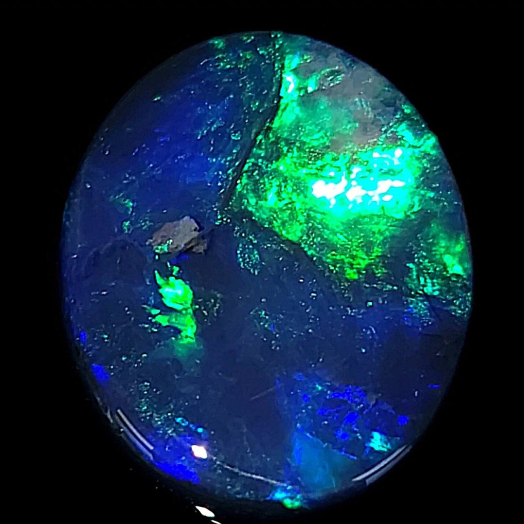 Lightning Ridge Black Opal 8.26 Cts Large Genuine Solid Black Opal Gemstone - Earth Perfection