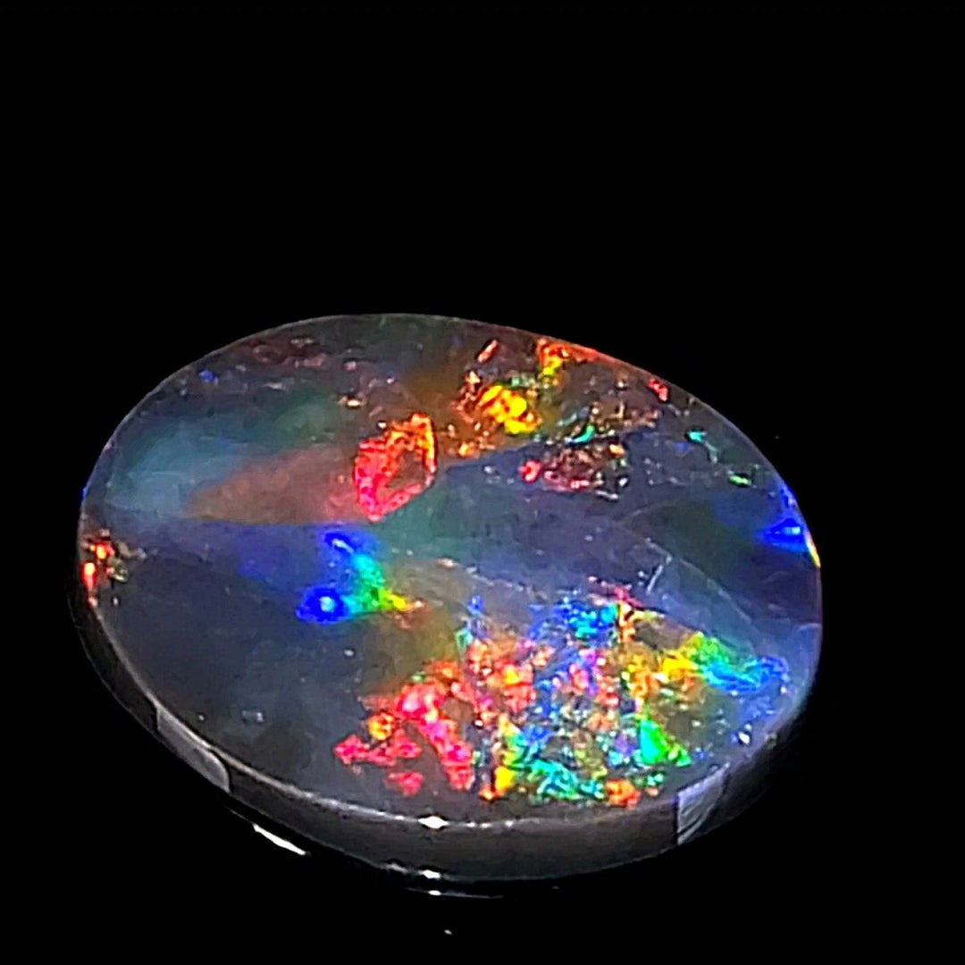 Lightning Ridge Black Opal Genuine 3.21CT N3 With Rainbow Fire Red Colors - Earth Perfection
