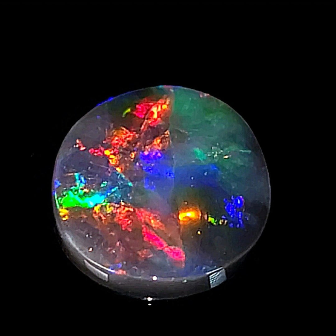 Lightning Ridge Black Opal Genuine 3.21CT N3 With Rainbow Fire Red Colors - Earth Perfection