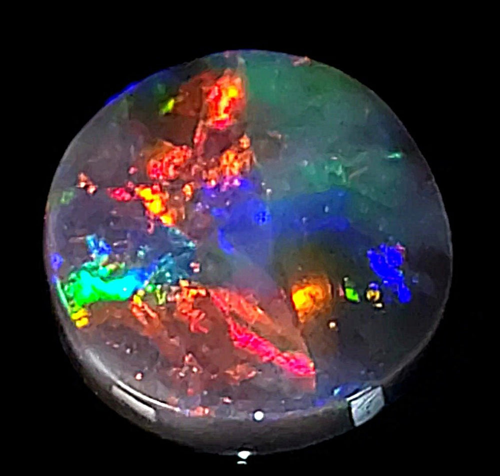Lightning Ridge Black Opal Genuine 3.21CT N3 With Rainbow Fire Red Colors - Earth Perfection