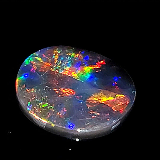 Lightning Ridge Black Opal Genuine 3.21CT N3 With Rainbow Fire Red Colors - Earth Perfection