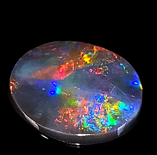 Lightning Ridge Black Opal Genuine 3.21CT N3 With Rainbow Fire Red Colors - Earth Perfection