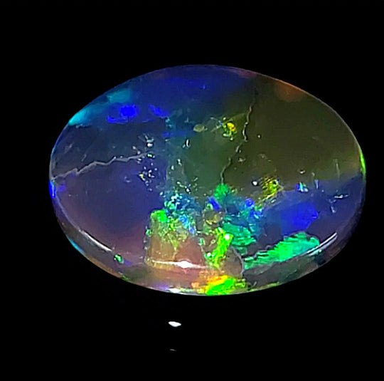 Lightning Ridge Black Opal Genuine 3.3 Cts Rainbow Blue Green Purple Australian Solid Black Opal - Earth Perfection