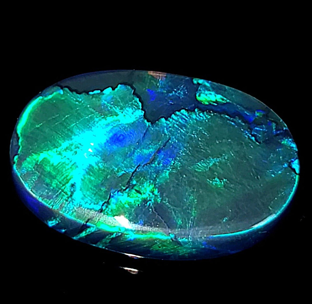 Lightning Ridge Black Opal SET! Large 29cts Natural Blue Green Australian Black Opal Pair! - Earth Perfection