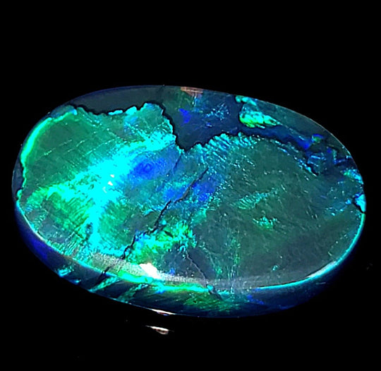 Lightning Ridge Black Opal SET! Large 29cts Natural Blue Green Australian Black Opal Pair! - Earth Perfection
