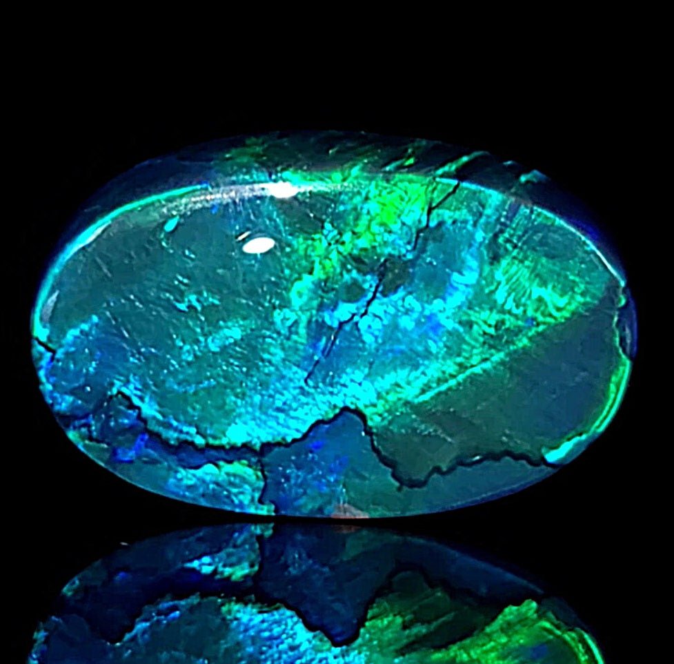 Lightning Ridge Black Opal SET! Large 29cts Natural Blue Green Australian Black Opal Pair! - Earth Perfection