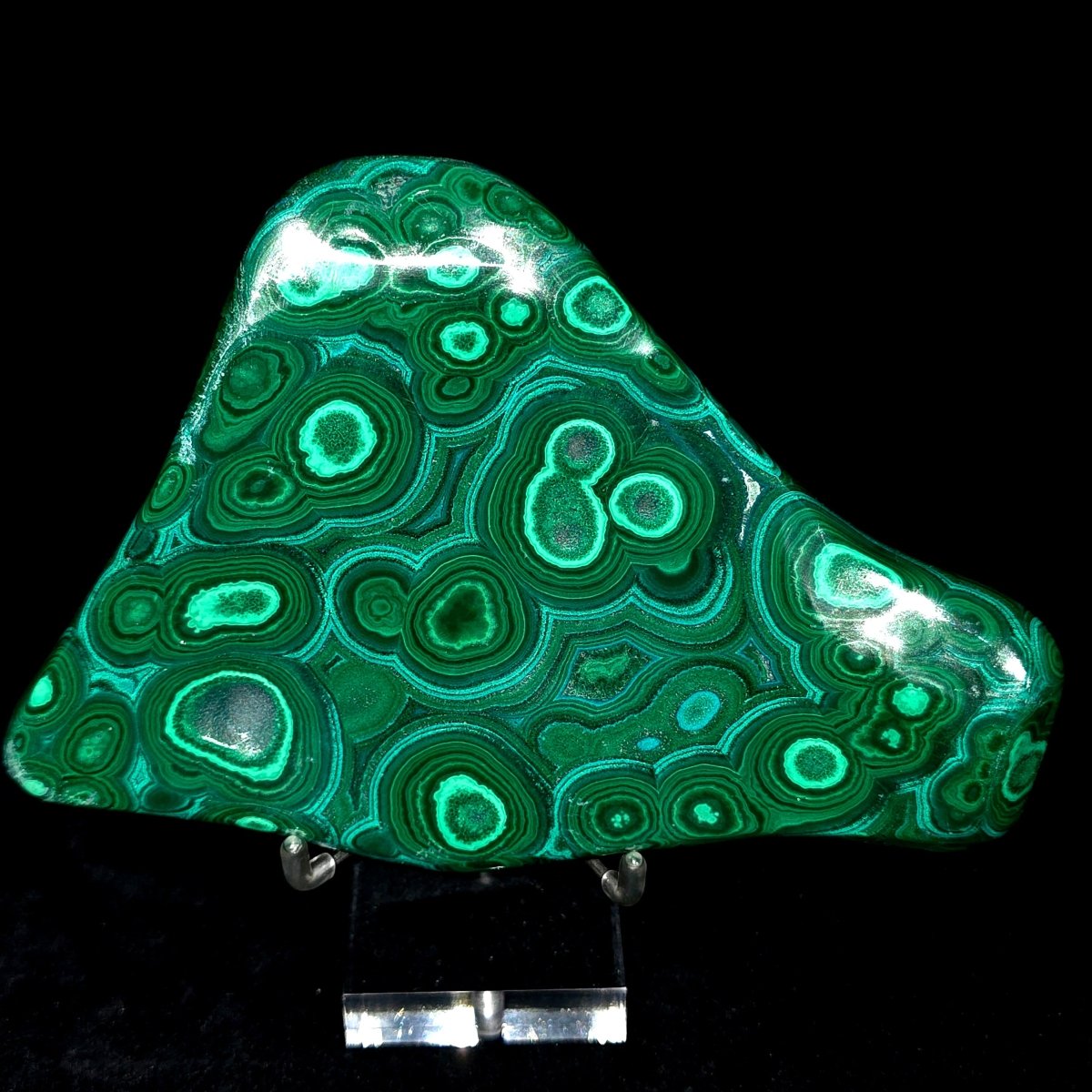 Malachite Chrysocolla Freeform Crystal Large African Green Gemstone Slab - Earth Perfection