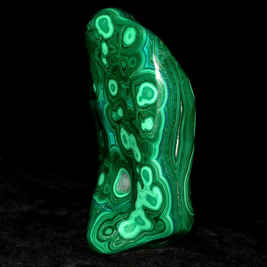 Malachite & Chrysocolla Freeform, Large 6.5" Polished Green Slab Gemstone Art - Earth Perfection