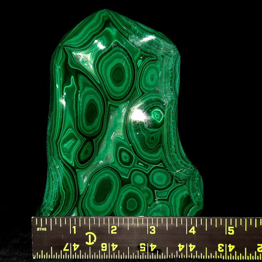 Malachite Chrysocolla Stone Slab Freeform, Large 7" Polished Green African Crystal - Earth Perfection