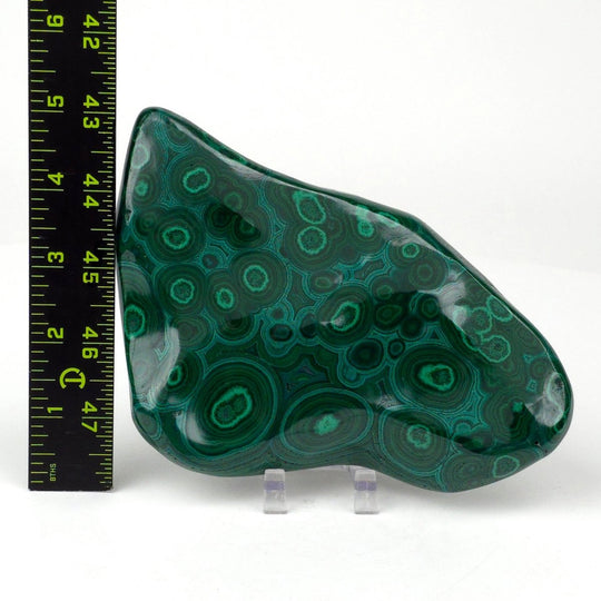 Malachite Stone & Chrysocolla, Large 6" Green Gemstone Polished Slab - Earth Perfection