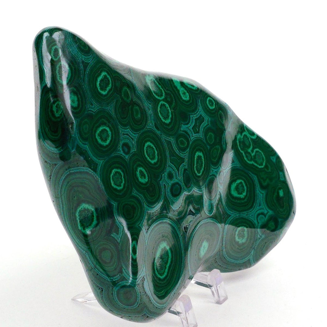 Malachite Stone & Chrysocolla, Large 6" Green Gemstone Polished Slab - Earth Perfection