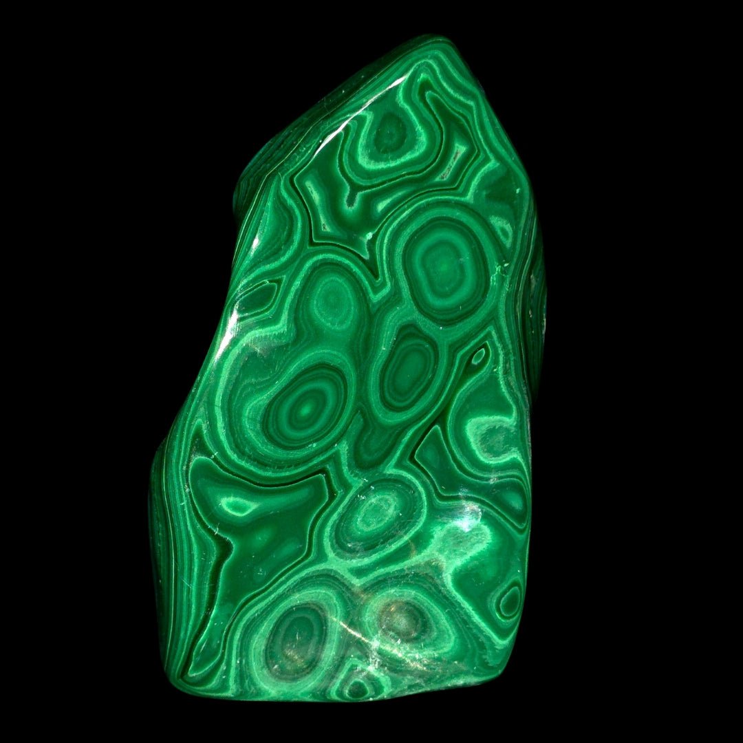 Malachite Stone Large 6" Collector African Polished Crystal Slab Freeform - Earth Perfection