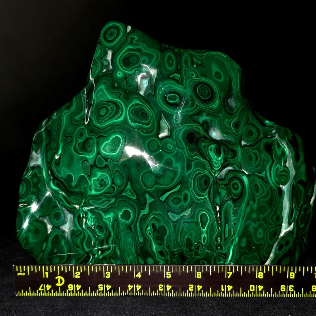 Malachite Stone Museum - Grade Large 9 Lb Collector Polished Crystal Slab - Earth Perfection