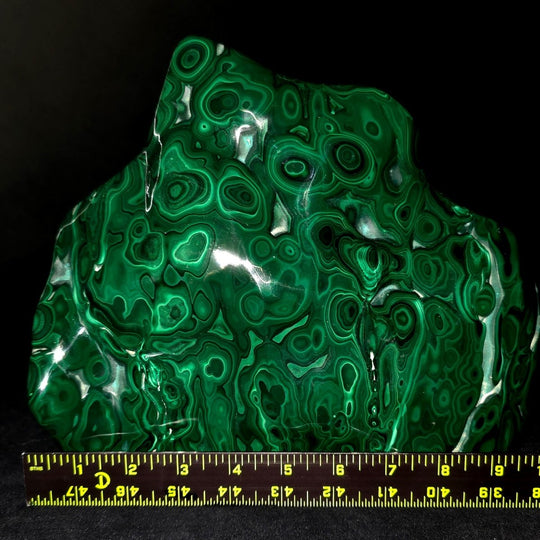 Malachite Stone Museum - Grade Large 9 Lb Collector Polished Crystal Slab - Earth Perfection