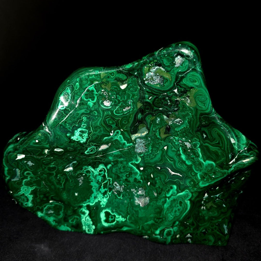 Malachite Stone Museum - Grade Large 9 Lb Collector Polished Crystal Slab - Earth Perfection