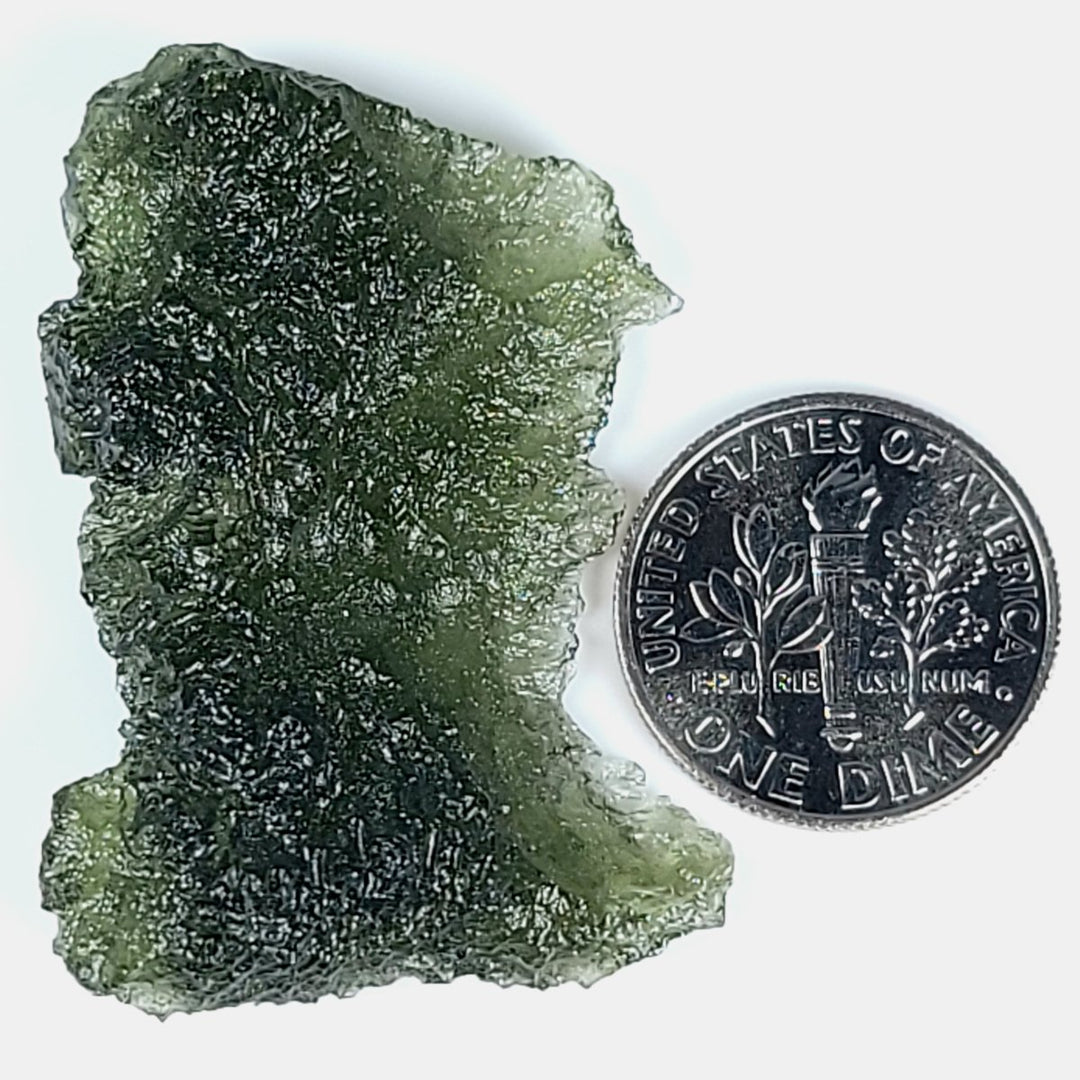 Moldavite Healing Crystal Large 6.8 Gr Genuine Raw Tektite Museum Quality Space Gemstone - Earth Perfection