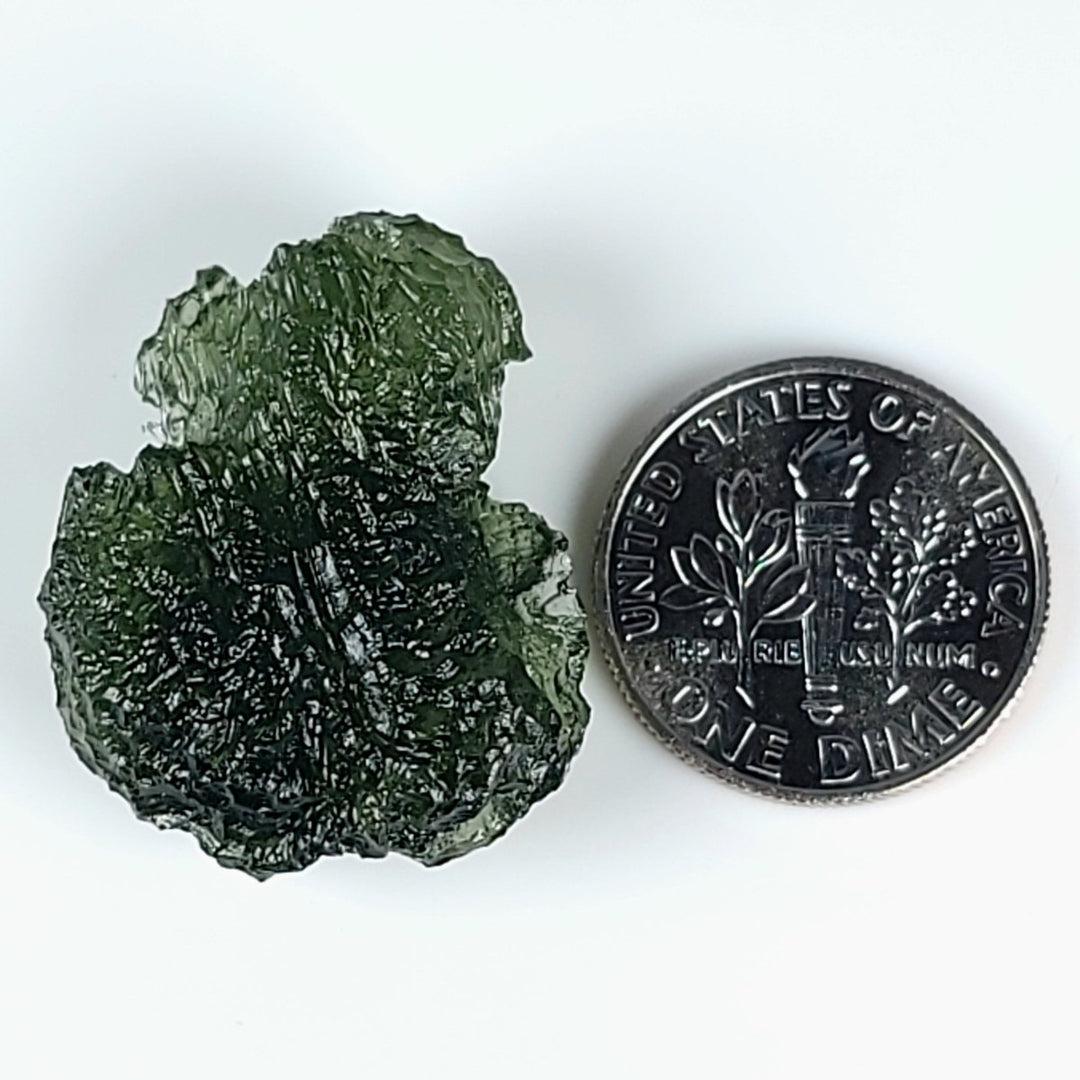 Moldavite Tektite, Large 5.3 Gr Rare Genuine Meteorite, Raw Healing Crystal - Earth Perfection
