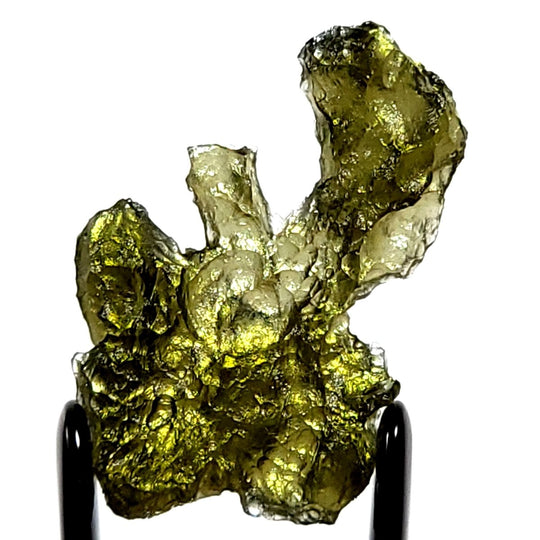 Moldavite Tektite Rare Shape, Genuine Large Raw Green Meteorite Crystal Gemstone - Earth Perfection