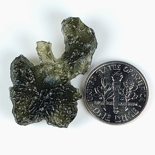 Moldavite Tektite Rare Shape, Genuine Large Raw Green Meteorite Crystal Gemstone - Earth Perfection