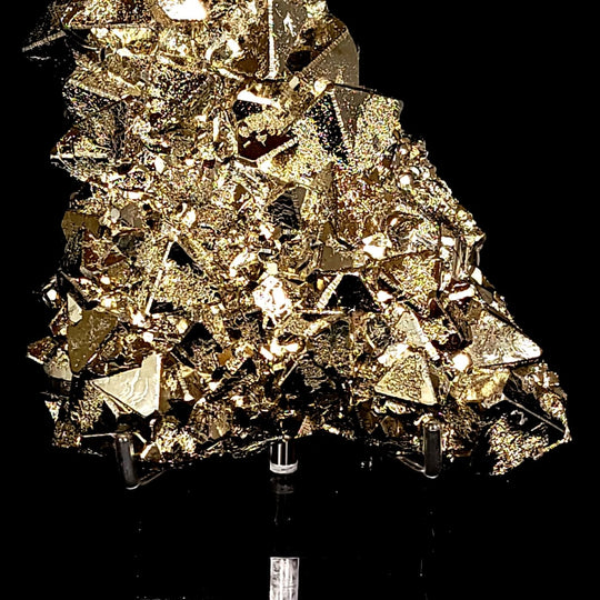 Octahedral Pyrite Stone Large 5.3 Lbs, Pyramidal Pyrite, Iron Crystal Cluster Mineral Specimen - Earth Perfection