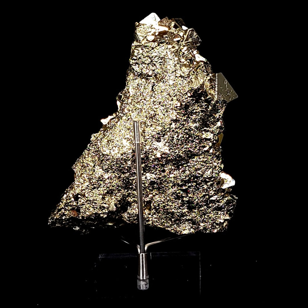 Octahedral Pyrite Stone Large 5.3 Lbs, Pyramidal Pyrite, Iron Crystal Cluster Mineral Specimen - Earth Perfection
