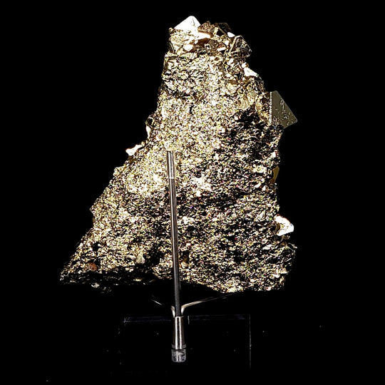 Octahedral Pyrite Stone Large 5.3 Lbs, Pyramidal Pyrite, Iron Crystal Cluster Mineral Specimen - Earth Perfection
