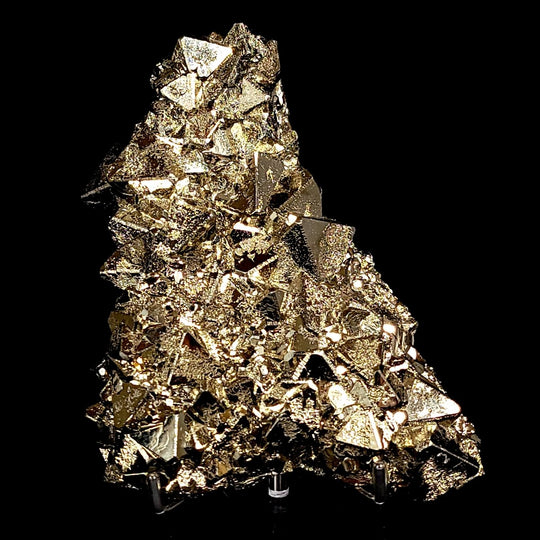 Octahedral Pyrite Stone Large 5.3 Lbs, Pyramidal Pyrite, Iron Crystal Cluster Mineral Specimen - Earth Perfection