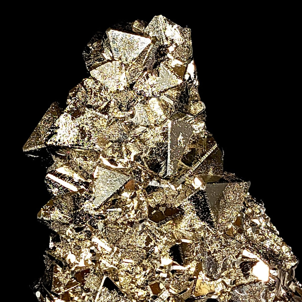 Octahedral Pyrite Stone Large 5.3 Lbs, Pyramidal Pyrite, Iron Crystal Cluster Mineral Specimen - Earth Perfection