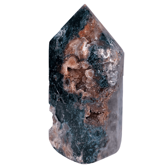 Pink Amethyst Crystal Cluster, Druzy Stalactites & Lodolite Garden Quartz Inclusions - Earth Perfection