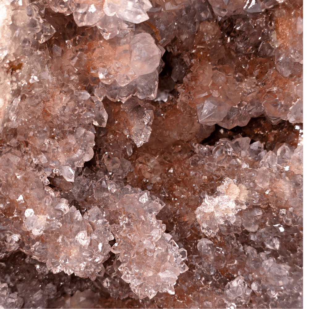 Pink Amethyst Crystal Cluster, Druzy Stalactites & Lodolite Garden Quartz Inclusions - Earth Perfection