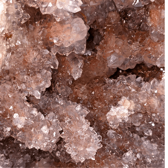 Pink Amethyst Crystal Cluster, Druzy Stalactites & Lodolite Garden Quartz Inclusions - Earth Perfection