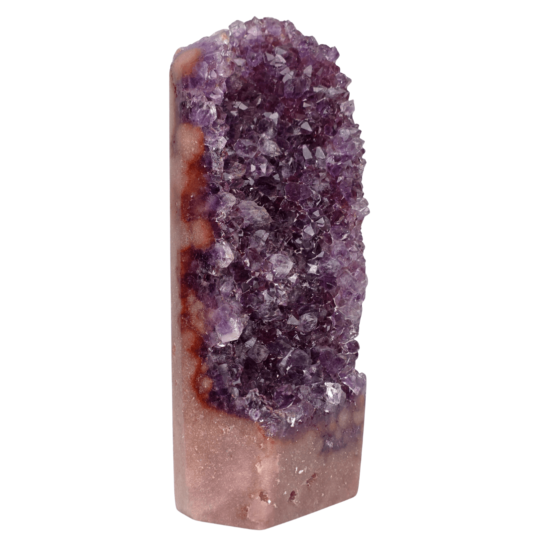 Pink Amethyst Geode Tower, Extra Large 9" Red Purple Druzy Crystal Point - Earth Perfection