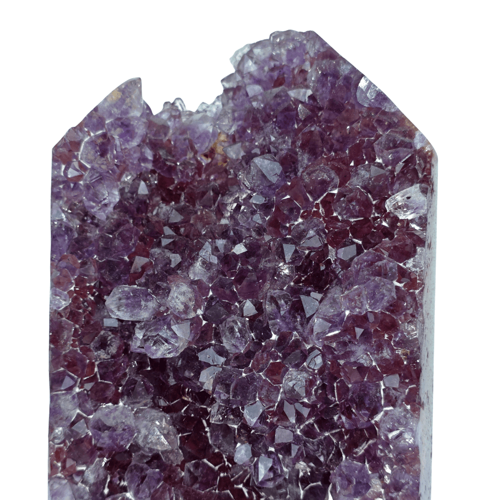 Pink Amethyst Geode Tower, Extra Large 9" Red Purple Druzy Crystal Point - Earth Perfection