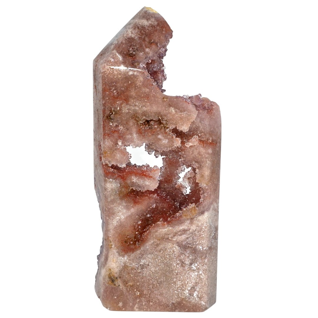 Pink Amethyst Tower With Drusy Crystals, Large Amethyst Geode With Natural Caverns - Earth Perfection