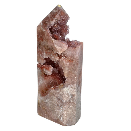 Pink Amethyst Tower With Drusy Crystals, Large Amethyst Geode With Natural Caverns - Earth Perfection