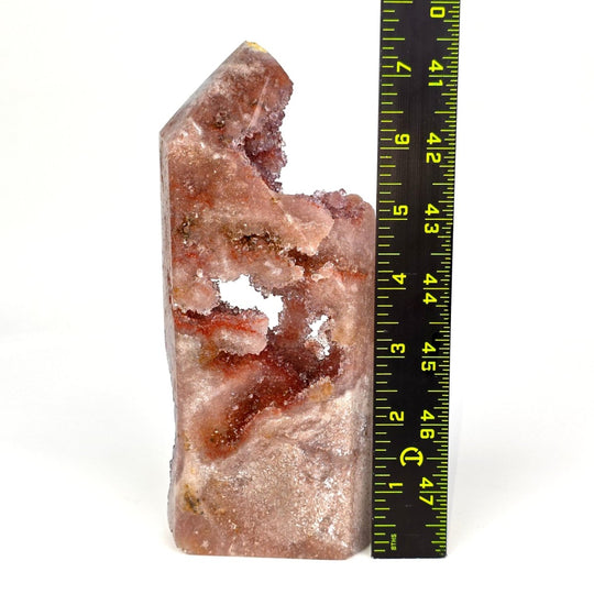 Pink Amethyst Tower With Drusy Crystals, Large Amethyst Geode With Natural Caverns - Earth Perfection