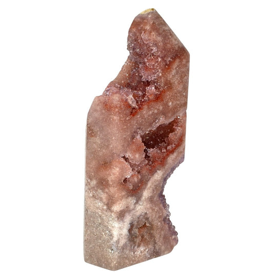Pink Amethyst Tower With Drusy Crystals, Large Amethyst Geode With Natural Caverns - Earth Perfection