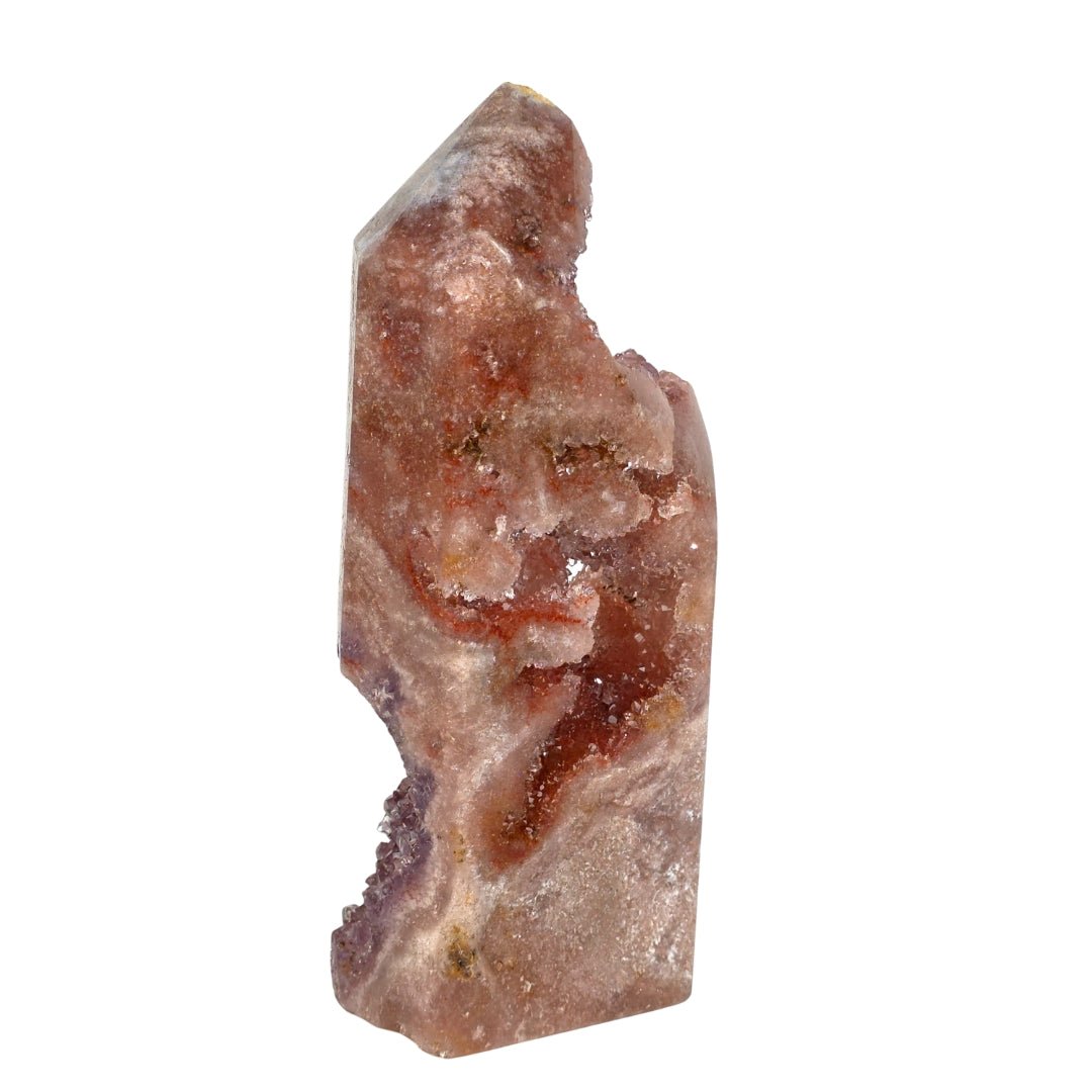 Pink Amethyst Tower With Drusy Crystals, Large Amethyst Geode With Natural Caverns - Earth Perfection