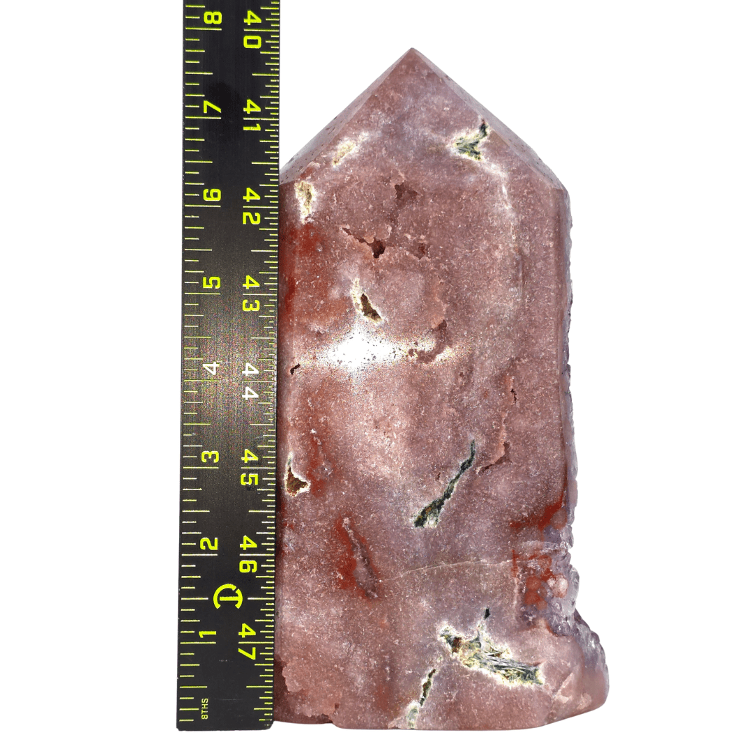 Pink Amethyst Tower With Druzy Quartz, Large Purple Amethyst Geode Crystal - Earth Perfection