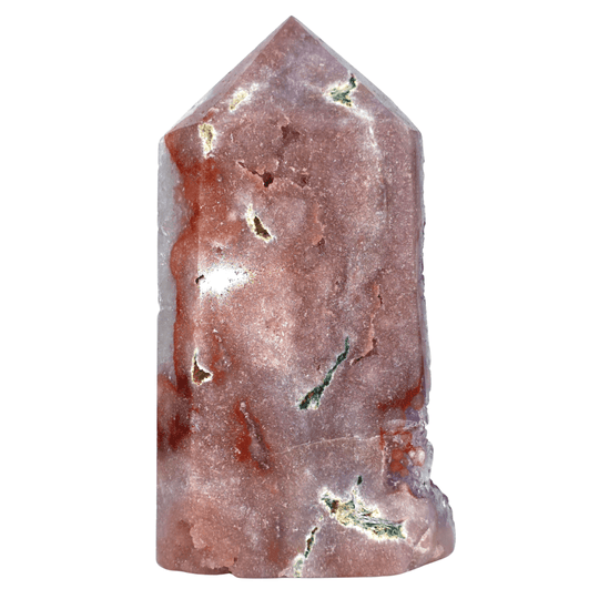 Pink Amethyst Tower With Druzy Quartz, Large Purple Amethyst Geode Crystal - Earth Perfection