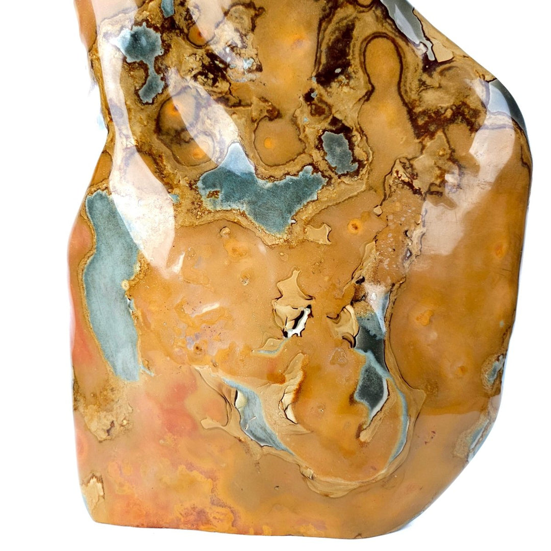 Polychrome Jasper Sculpture, Large 61 Lb Stone, Desert Jasper Garden Crystal - Earth Perfection