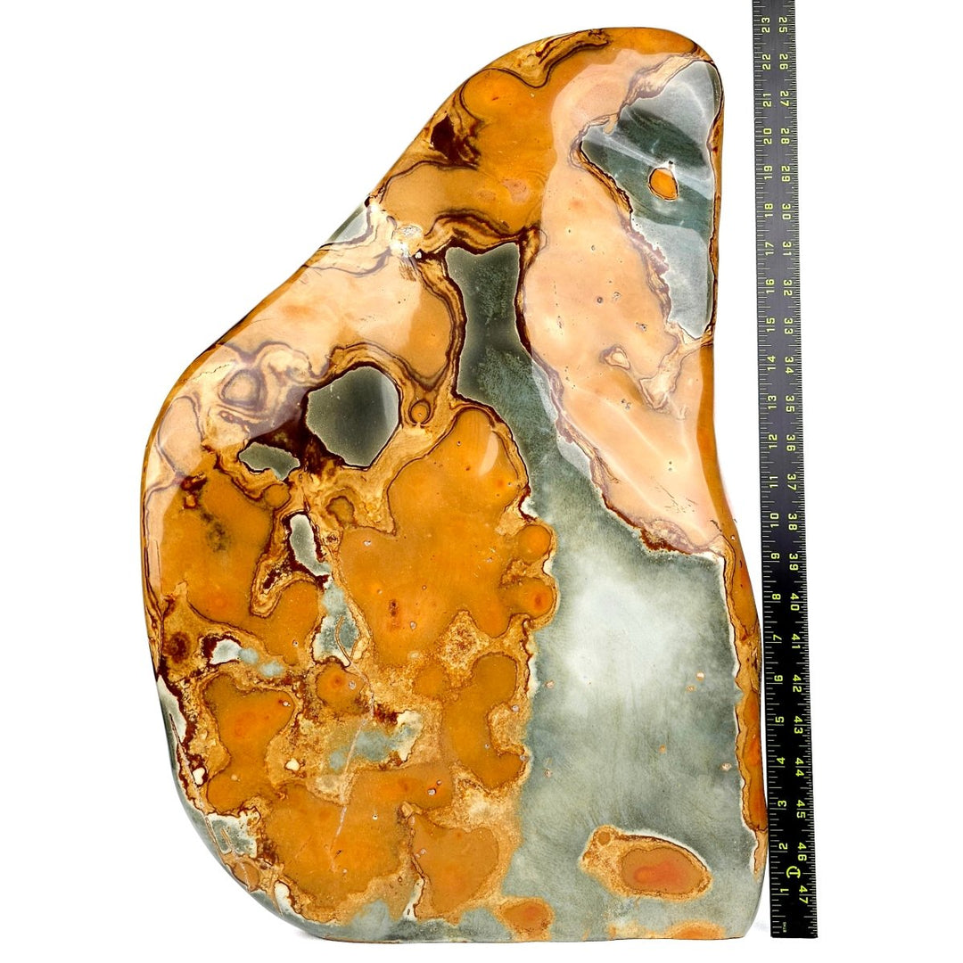 Polychrome Jasper Sculpture, Large 61 Lb Stone, Desert Jasper Garden Crystal - Earth Perfection