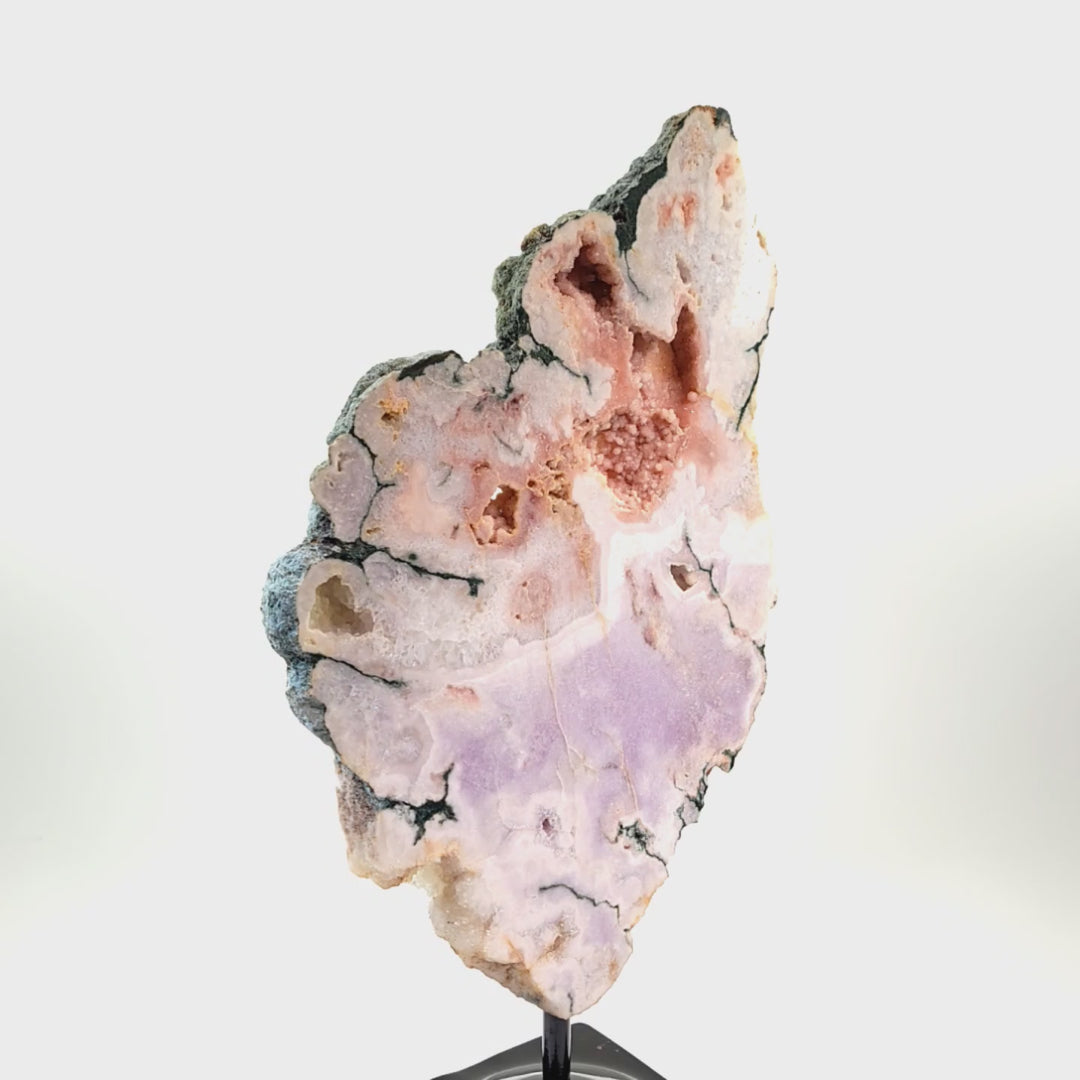 Amethyst Pink & Purple Slab Large 9 Lbs Rose De France Druzy Crystal Geode Home Decor