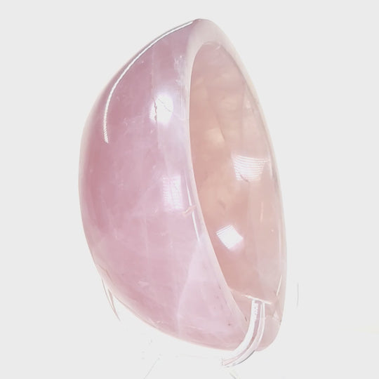 Rose Quartz Bowl Large 7” Home Decor Gift, Stunning Crystal Pink Gemstone Bowl!