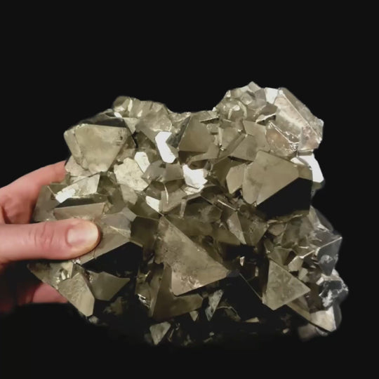 Octahedral Pyrite Stone Large 13 Lb, Natural Raw Gold Pyramidal Pyrite Mineral Specimen