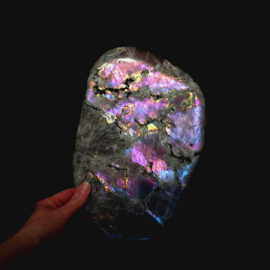 Labradorite Freeform Slab 10.5 Lb Large Rainbow Spectrolite Stone